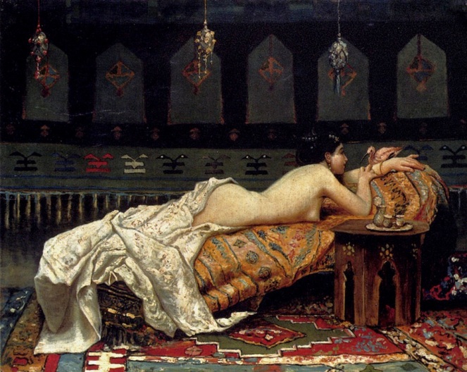 Francesco Paolo Michetti (1851-1929) Odalisque Oil on canvas, 1873